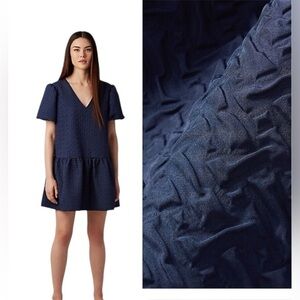 Hudson North navy blue Easy V-Neck Mini  voluminous size large